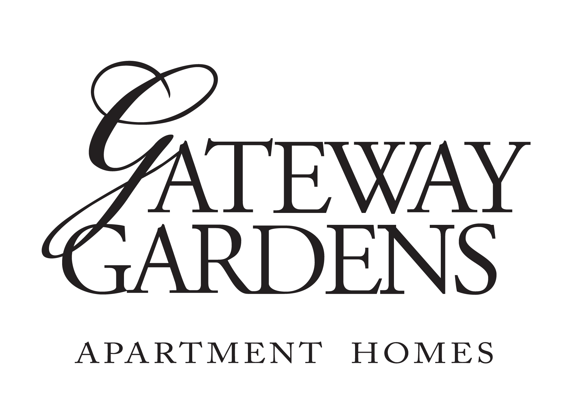 a logo for gateway gardens apartment homes
